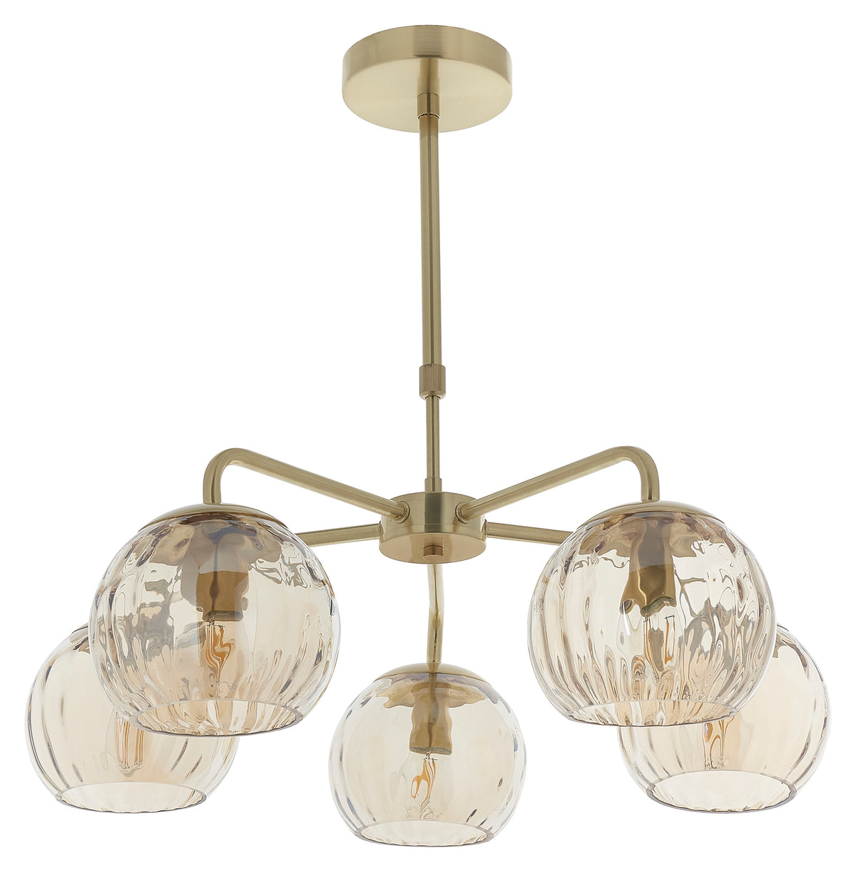 Gallery Direct Dimple 5 Pendant Light, complete product view on a white background