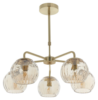 Gallery Direct Dimple 5 Pendant Light, complete product view on a white background
