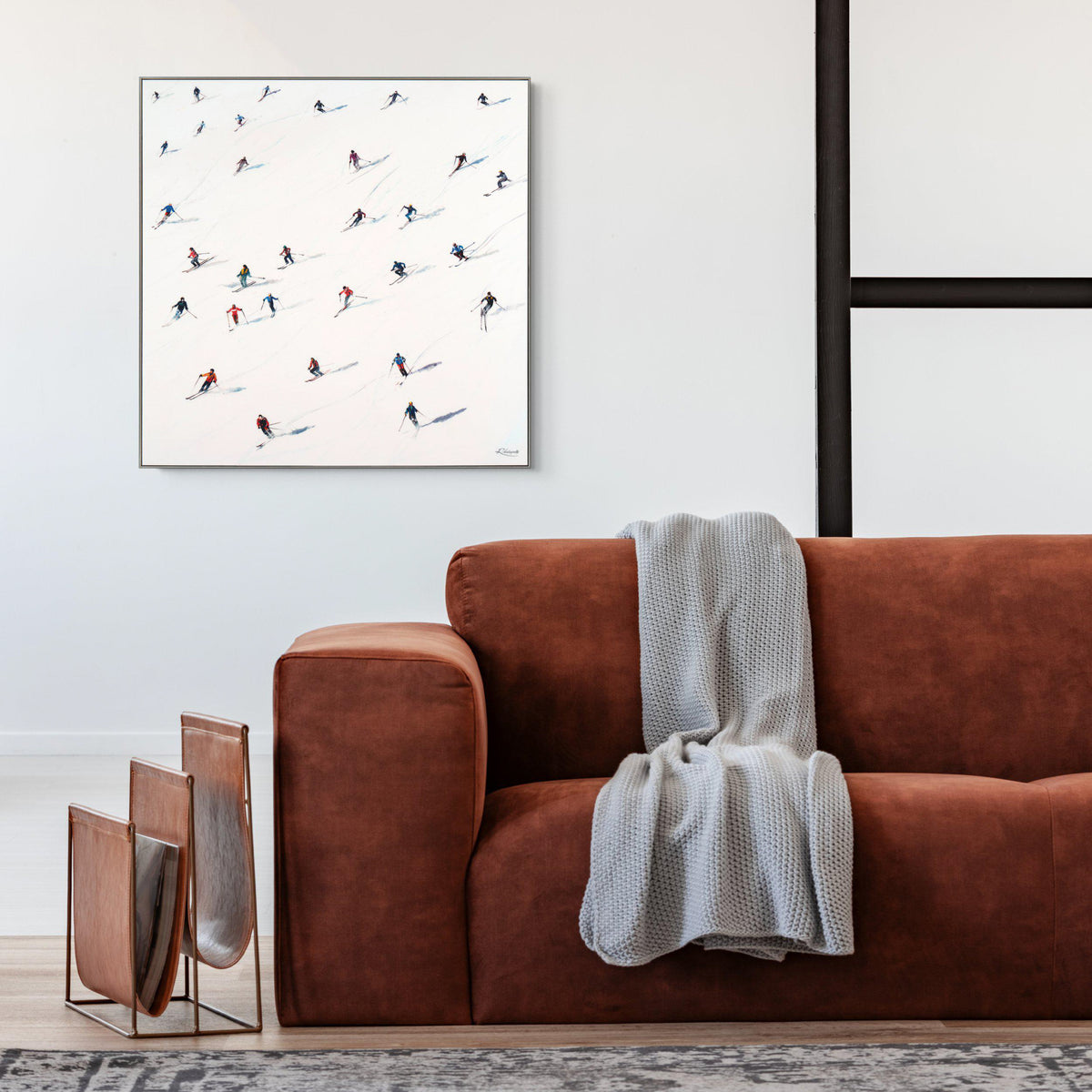 Gallery Direct Downhill Framed Art displayed in a styled interior