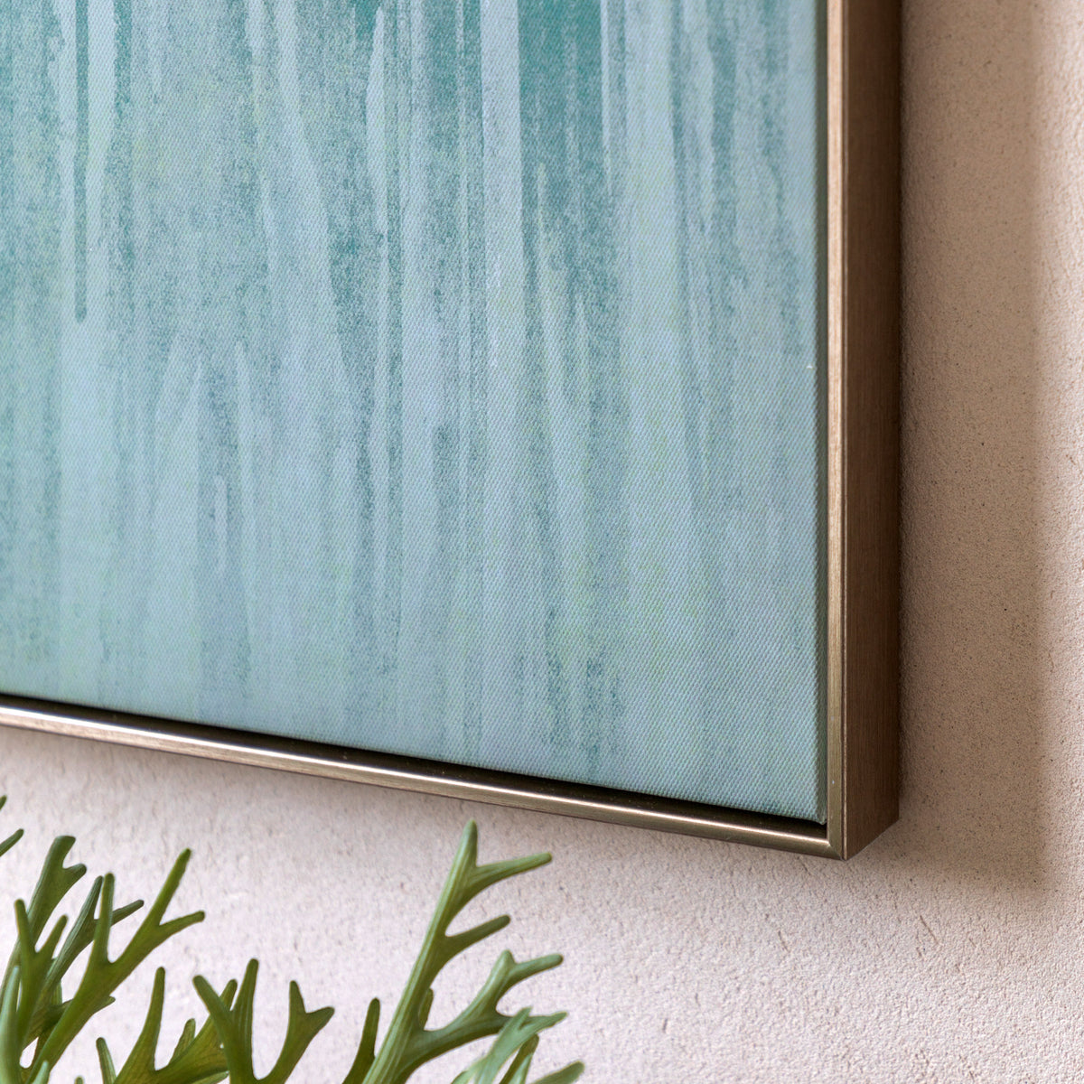 Gallery Direct Early Morning Horizon Framed Canvas, close-up of the artwork and frame details