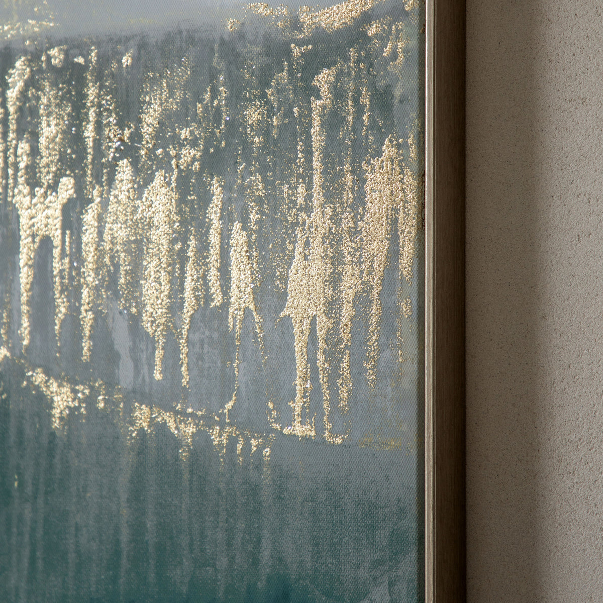 Gallery Direct Early Morning Horizon Framed Canvas, close-up of the artwork and frame details