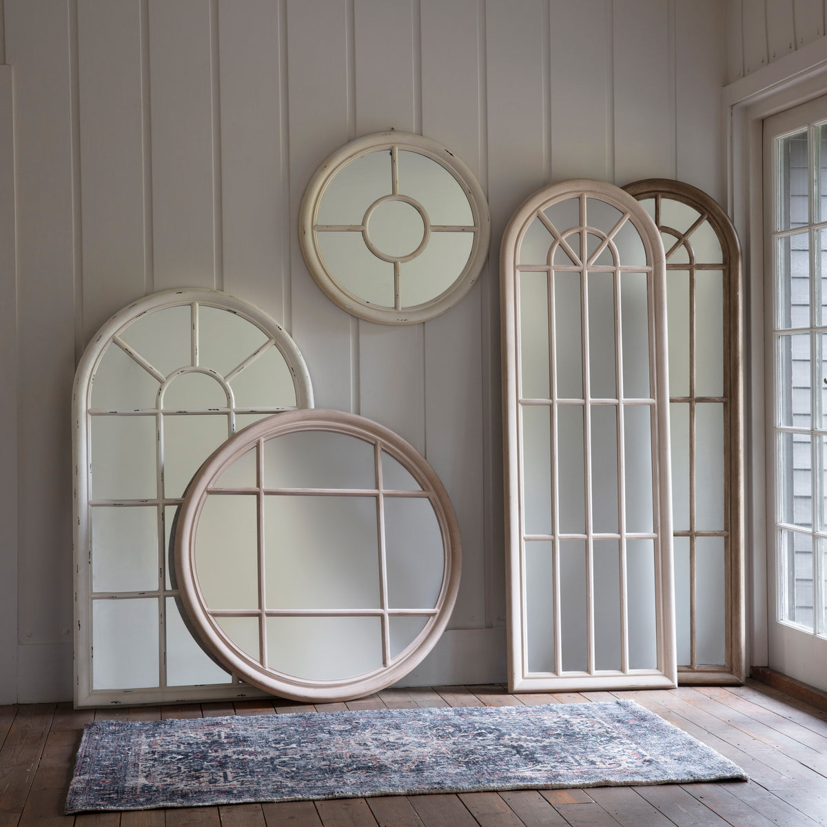 Gallery Direct Eccleston Round Mirror Clay displayed in a styled interior