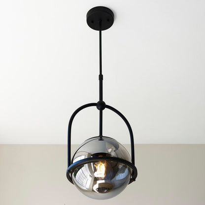 Gallery Direct Elara 1 Pendant Light Matt Black, styled in a room setting