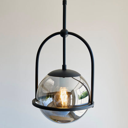 Gallery Direct Elara 1 Pendant Light Matt Black, styled in a room setting