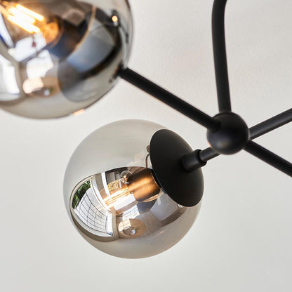 Gallery Direct Elara 4 Ceiling Light Matt Black, close-up of the finish and design