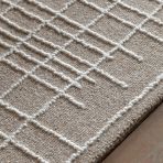Gallery Direct Elmira Tufted Linear Rug measures 1600x2300mm, in a natural cream colour