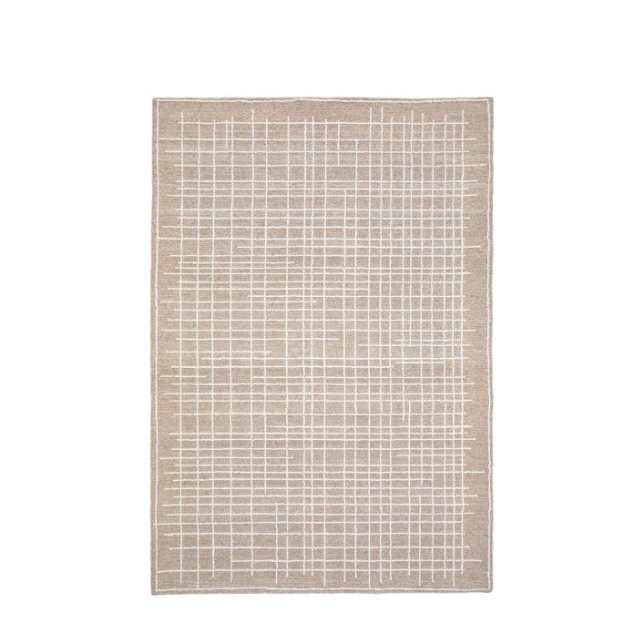 Gallery Direct Elmira hand tufted Linear design rug measuring 1600x2300mm, crafted from a mix of wool and polyester fibre for a plush pile and texture