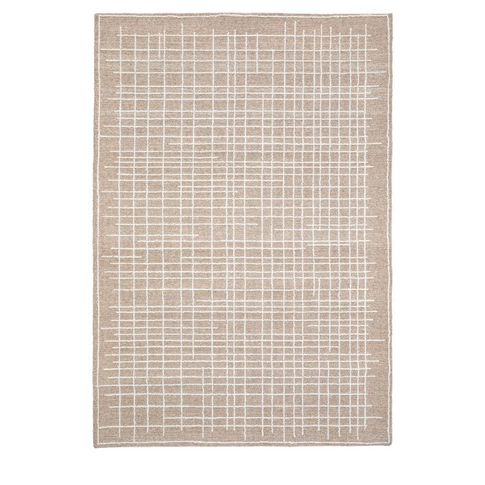 Gallery Direct Elmira hand tufted, Linear design rug, measuring 2000x2900mm, in a natural cream colour