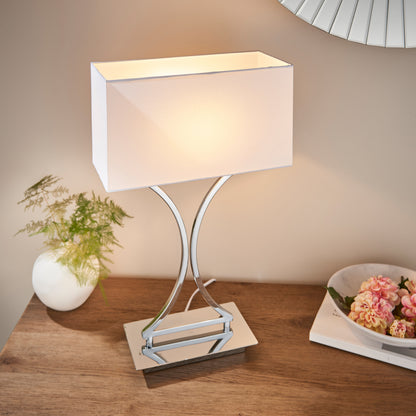 Gallery Direct Epalle Table Lamp, styled in a room setting