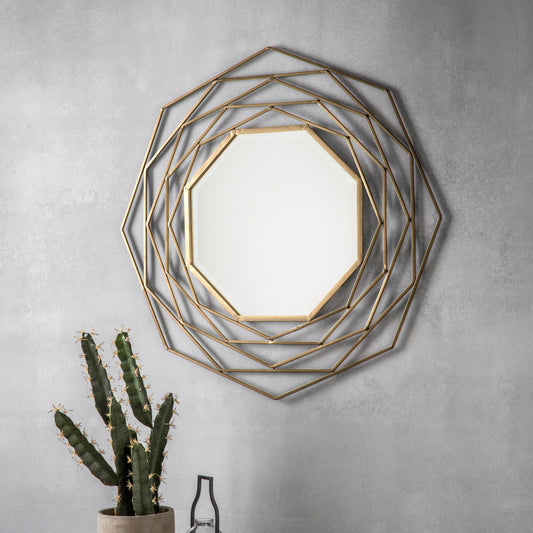 Gallery Direct Estella Mirror Gold displayed in a styled interior