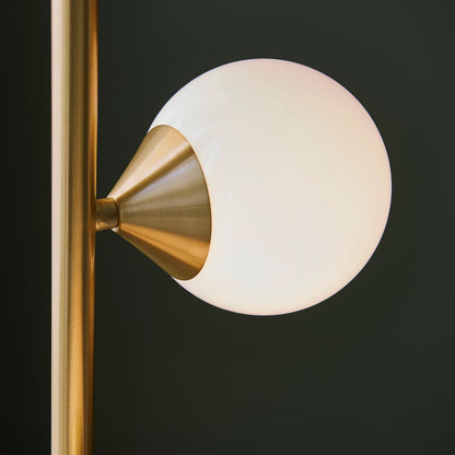 Gallery Direct Estelle 5 Floor Lamp Satin Gold, close-up of the finish and design