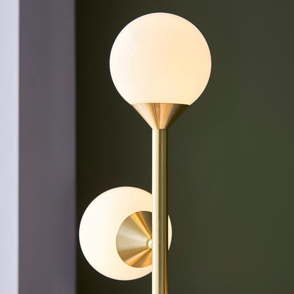 Gallery Direct Estelle 5 Floor Lamp Satin Gold, close-up of the finish and design
