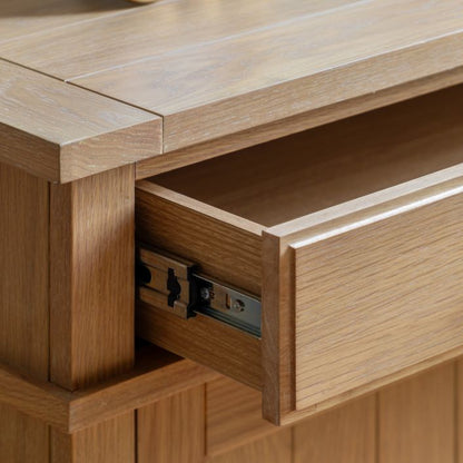 Gallery Direct Eton 2 Door 1 Drawer Sideboard in Natural oak wood and veneers 