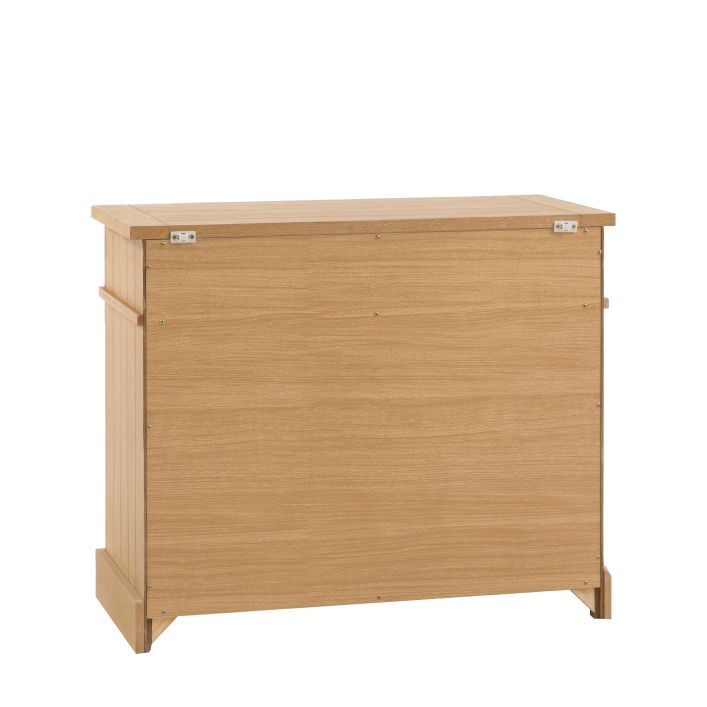 Gallery Direct Eton 2 Door 1 Drawer Sideboard in Natural oak wood and veneers 