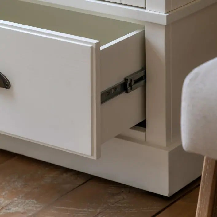 Gallery Direct Eton 2 Door 1 Drawer Wardrobe in White painted pine wood and mdf with metal handles