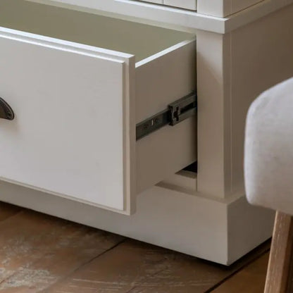 Gallery Direct Eton 2 Door 1 Drawer Wardrobe in White painted pine wood and mdf with metal handles