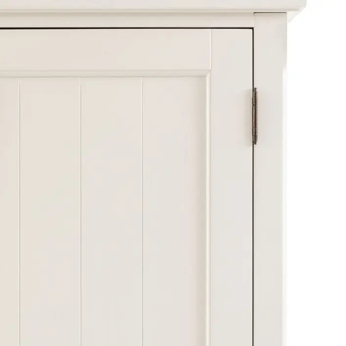 Gallery Direct Eton 2 Door 1 Drawer Wardrobe in White painted pine wood with 