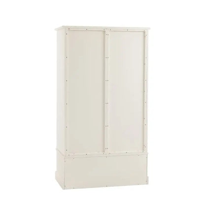 Gallery Direct Eton 2 Door 1 Drawer Wardrobe in White painted pine wood and mdf