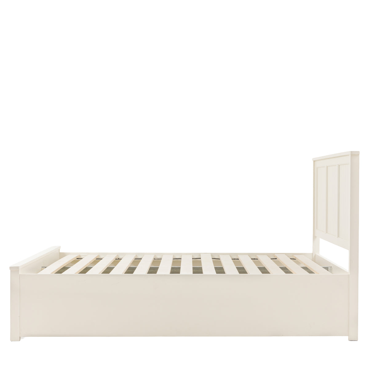 Gallery Direct Eton white storage bed side view