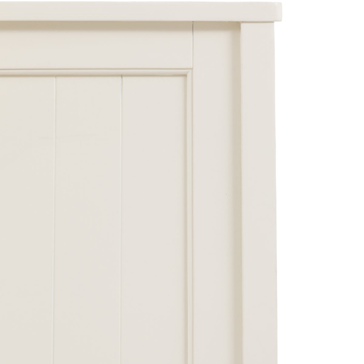 Detail of the Eton white bed panelled headboard