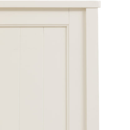 Detail of the Eton white bed panelled headboard