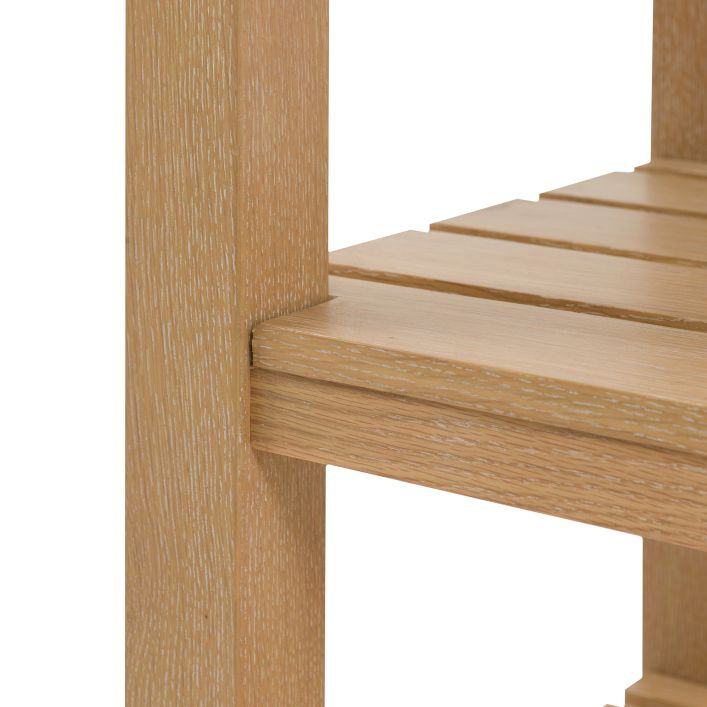Gallery Direct Eton Butchers Block in Natural features 2 lower planked shelves