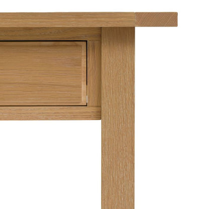 Gallery Direct Eton Console Table in a Natural oak effect wood frame with 2 drawers