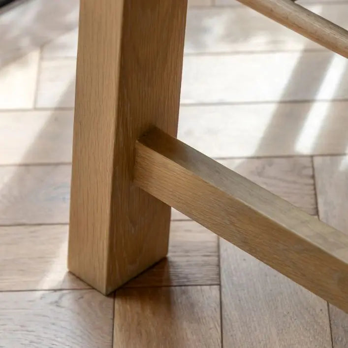 Gallery Direct Eton Extending Trestle Dining Table in Natural oak finish