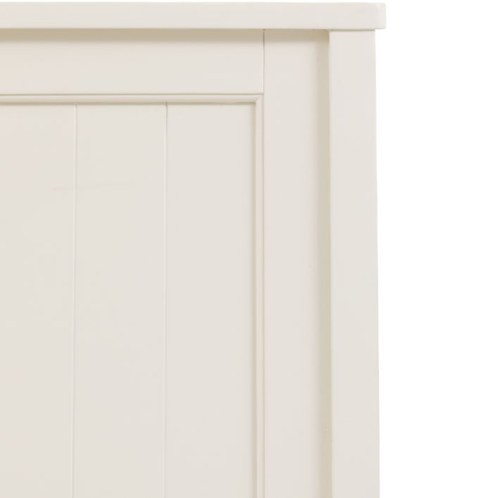 Gallery Direct Eton King Size Storage Bed in White painted wood with a grooved and panelled headboard