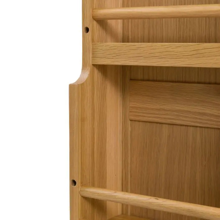 Gallery Direct Eton Larder Cupboard offers plenty of storage options, with internal pantry door shelves, in a natural oak wood finish