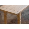 Gallery Direct Eton Oak Dining Bench features grooved oak wood seat for up to 2 people, and spindle legs