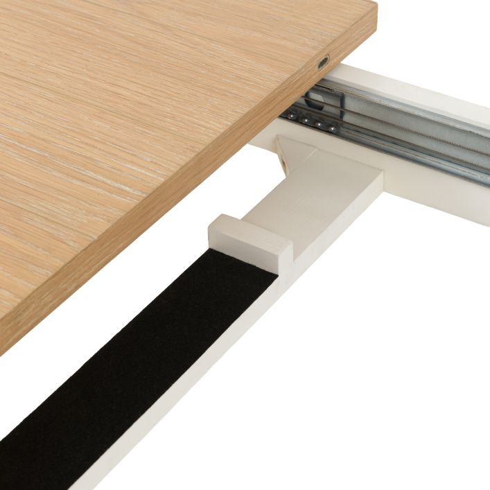 Gallery Direct Eton Rectangular Dining Table with a smooth operating metal extension mechanism