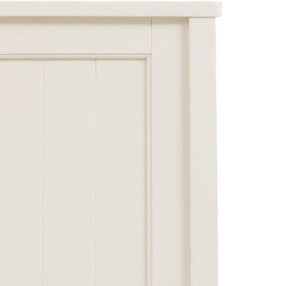Gallery Direct Eton Super King Storage Bed in White painted wood with a grooved and panelled headboard