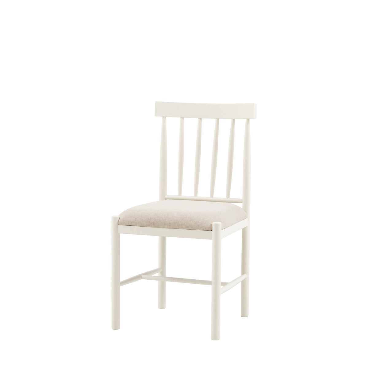 Gallery Direct Eton white dining chair angled front view