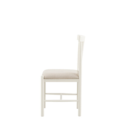 Gallery Direct Eton white dining chair side view