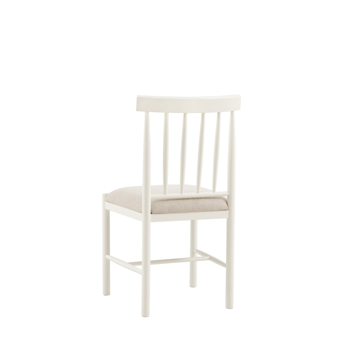 Gallery Direct Eton white dining chair rear angled view