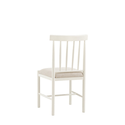 Gallery Direct Eton white dining chair rear angled view