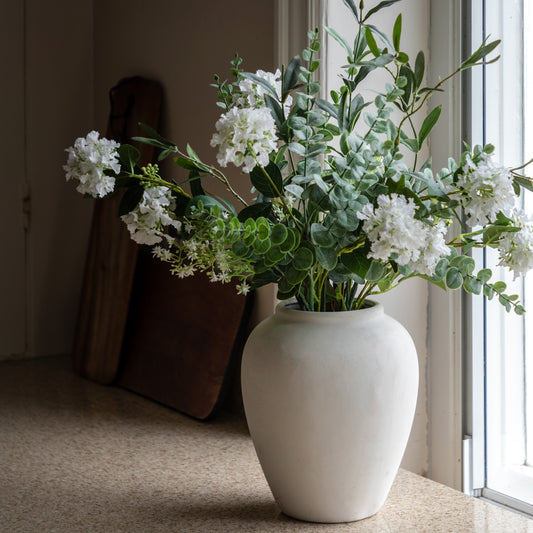 Gallery Direct Eucalyptus Floral Vase Arrangement Green, styled in a supplier lifestyle setting
