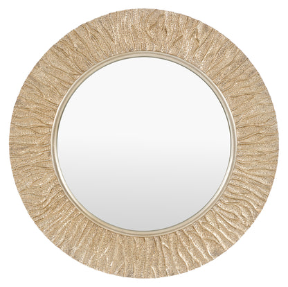 Gallery Direct Falia Round Mirror Gold, complete product view