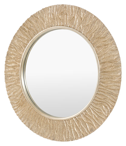 Gallery Direct Falia Round Mirror Gold, complete product view