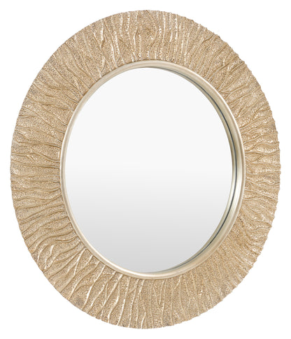 Gallery Direct Falia Round Mirror Gold, complete product view