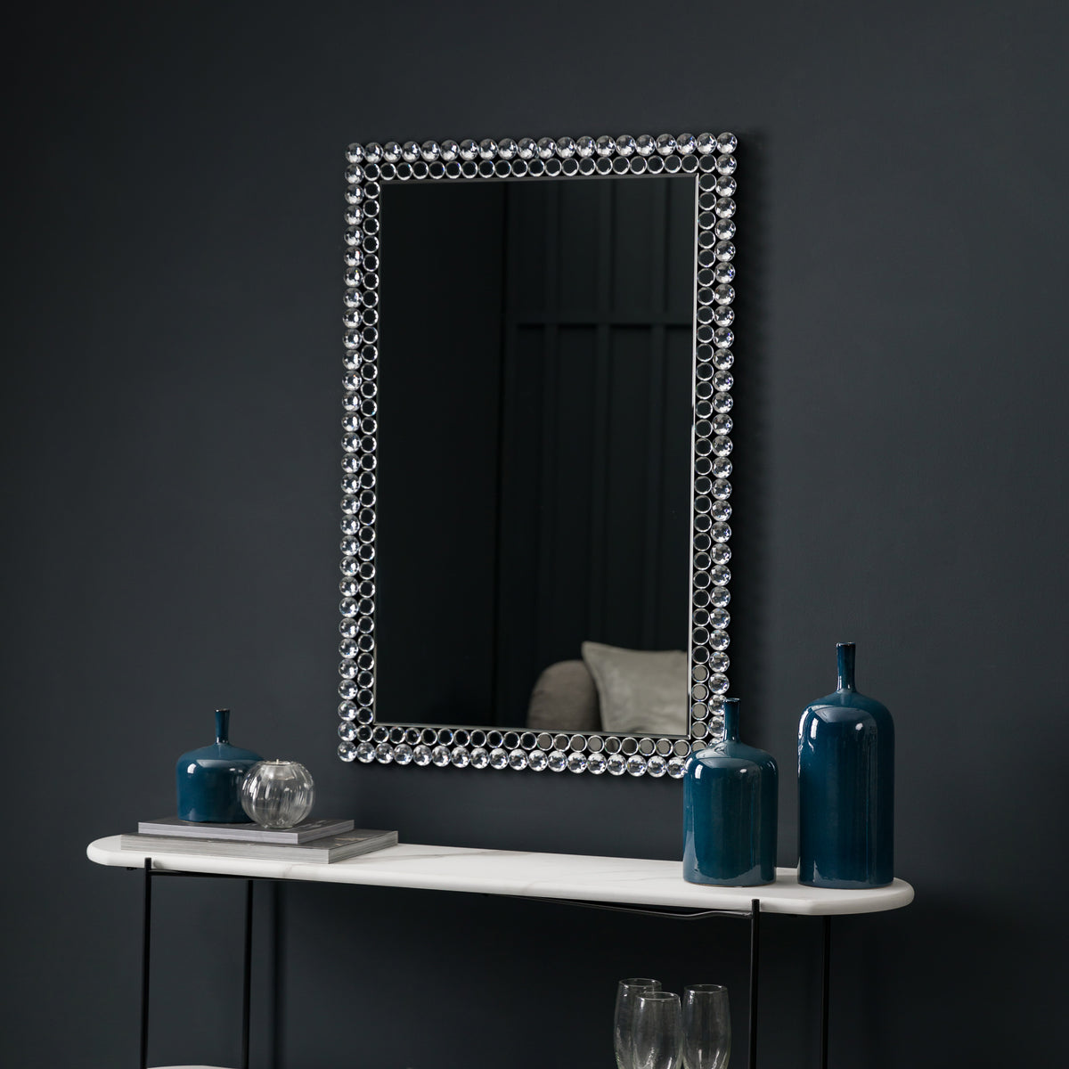 Gallery Direct Fallon Rectangle Mirror displayed in a styled interior