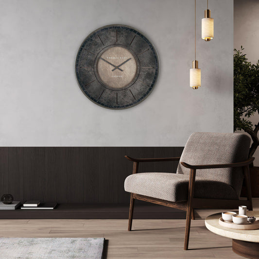 Gallery Direct Florentine Wall Clock Smoke displayed in a styled interior