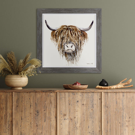 Gallery Direct Freddie Framed Canvas displayed in a styled interior