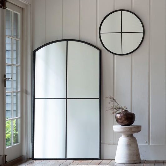 Gallery Direct Frida Large Mirror Black displayed in a styled interior