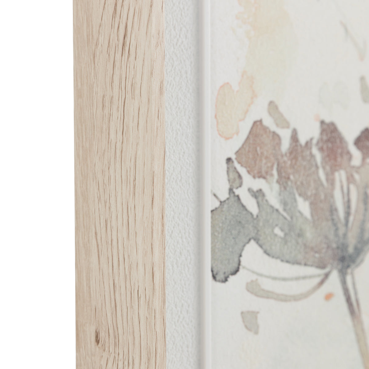 Gallery Direct Garden Notes Framed Canvas, close-up of the artwork and frame details