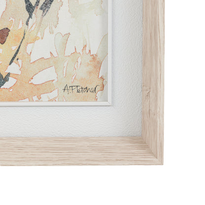 Gallery Direct Garden Notes Framed Canvas, close-up of the artwork and frame details