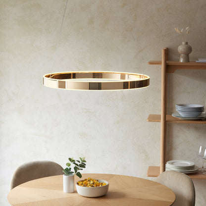 Gallery Direct Gen 1 Pendant Light French Gold Finish, styled in a room setting