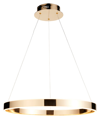 Gallery Direct Gen 1 Pendant Light French Gold Finish, complete product view on a white background