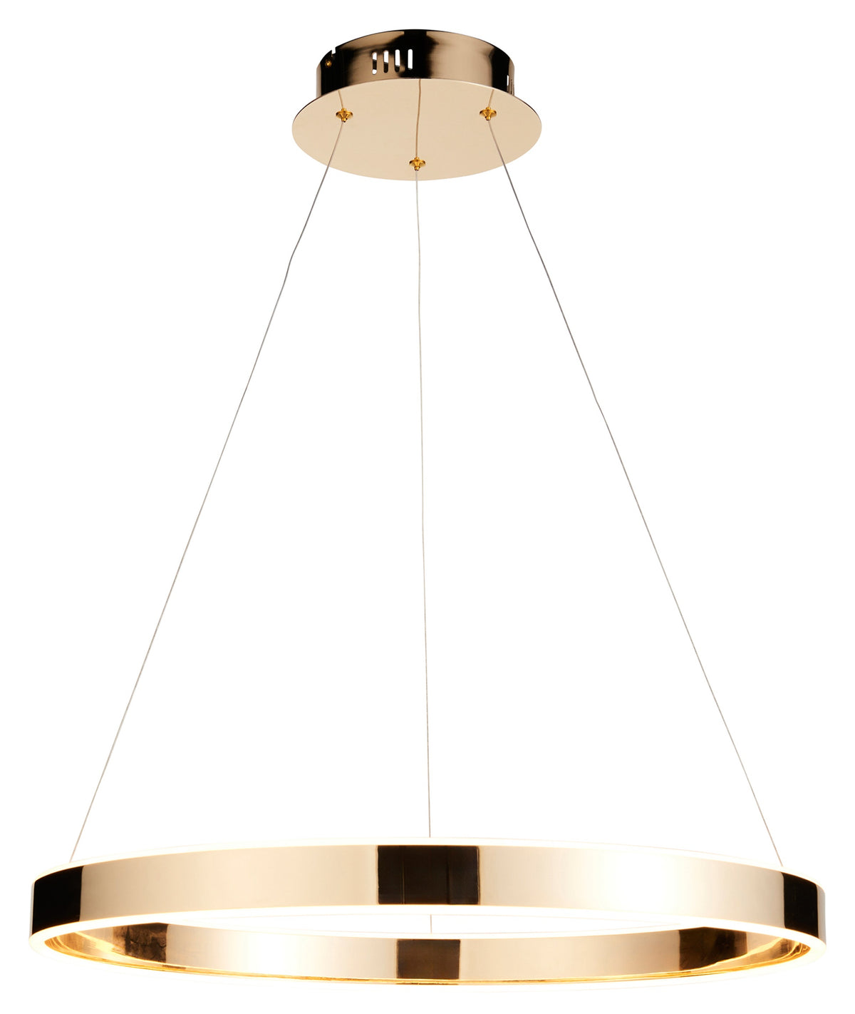 Gallery Direct Gen 1 Pendant Light French Gold Finish, complete product view on a white background